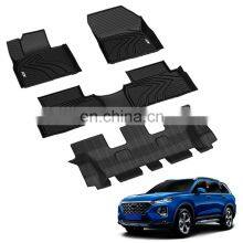 Bulk Sale Durable All Weather Waterproof 4 Pcs Black Rubber Tpe Car Floor Mats For HYUNDAI Santafe 2019 thumbnail-1