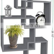 Decorative 4 Cube Intersecting Wall Mounted Floating Shelf White Finish Corner Wall Mount Shelf thumbnail-3