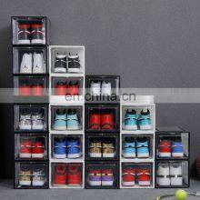 Plastic Stackable Shoe Box Magnetic Front Transparent Shoe Container Storage Box Clear Custom Jordan Shoe Case Sneaker Box thumbnail-3