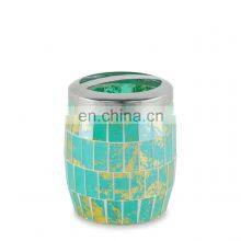 Map Style Glass Bathroom Accessories Special Design Glass Bathroom Accessories Set Luxury Hotel Home Glass Bathroom Set thumbnail-3