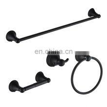 China Home Modern Set Zinc Alloy Matte Black Wall Mounted Shower Sanitary Fittings and Bathroom Accessories