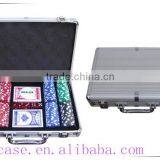 Round Corner 100pcs Poker Chip Set Aluminum Case With 100 Chips and Cards thumbnail-1