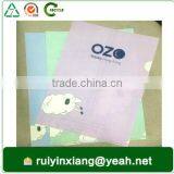 Transparent Glossy Polypropylene Plastic a4 Size L Shape Clear Folder