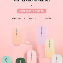 Student Office Silent Mouse Charging Wireless Single and Dual Mode 2.4g Bluetooth Macaroon Laptop Color Cross-border thumbnail-5