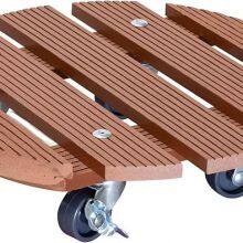 Wpc Pot Stand Heavy Duty Squared Flower Tray With Wheels Plant Holder With Roller Plant Pot Roller for Indoor and Outdoor thumbnail-2