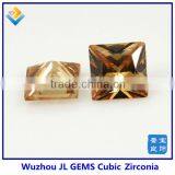 Synthetic Square/Princess Cut Dark Champagne Cubic Zirconia With High Quality