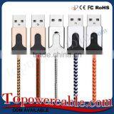 Hot Mobile Phone Accessories Alloy Nylon Braided Usb Data Transfer Cord Cable thumbnail-2