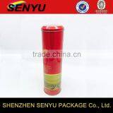 Red Cylinder Round Metal Box for Candy/Tea Package thumbnail-1