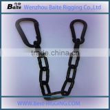 ZINC PLATED CAEBINE HOOK WITH LINK CHAIN BLACK
