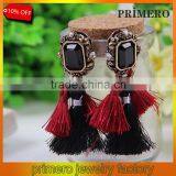 New Fashion Jewelry Hot Sale Crystal Vintage Tassel Statement Bib Earrings Factory Price