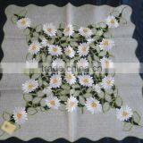 Polyester Daisy New Design Embroidery Table Cloth for Banquet, Home,party Decoration