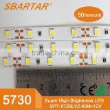 16.4FT 5730SMD LED Light Strip 300LED IP44 DC12V 5M/Lot Warm White Tape Light