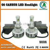 9006 HB4 6G 7G 8G 9G Led Headlight no OBD Error Code Fanless All in One 6000LM 5 Color Optional LED Headlight thumbnail-1