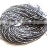 HANDMADE NATURAL BLUE FIRE LABRADORITE 3-4MM RONDELLE FACETED LOOSE BEADS STRAND thumbnail-6