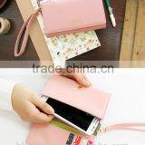 Korea Brand Iconic Smart Phone in Purse Travel Purses Pouch for Teens Two Folding Tote Wallet thumbnail-3