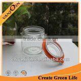Clear Glass Jar With Clamp Lid thumbnail-1