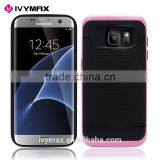 Korea Design Texture Pattern Grip Shockproof Hybrid Case Wholesale Cell Phone Accessories for Galaxy S7 Edge Most Popular