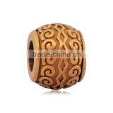 Wholesale Swirl Pattern 316 Stainless Steel Slide Big Hole Charm Spacer Beads Fit European Bracelets And Necklaces SEB-LG106 thumbnail-2