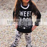 High Quality OEM Service Fall Long Sleeve Casual Dress Top and Pant Ruffle Sports Boutique Outfits thumbnail-4