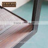 Practical Metal Frame Free Hanging Clothing Display Stand Rack With Wooden Shelf thumbnail-3