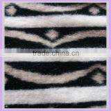Wool Fabric Flimsy Fabric Knit Wool Sweater Fabric Black and White Stripe Fur thumbnail-3