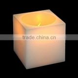 LED square wax candle flameless
