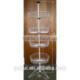 4 Tier Steel Wire Floor Rotating Rack With Universal Function thumbnail-1