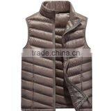 Black Custom Men Ultra Light Down Vest thumbnail-2