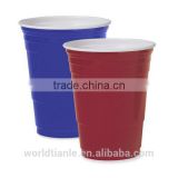 Green recycled and biodegradable disposable plastic double color cup