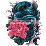 new fashion water proof big mens bloodcurdling snake temporary tattoo sticker