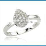 Newest 14k white gold thin band diamond elegant rings