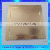 ISO Gold Silver PET Scalloped Cardboard Plate For Cake Base Decoration thumbnail-1