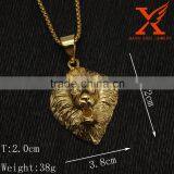 316L Stainless Steel Gold Roar Africa Lion King Head Stong Mens America Gold Pendant Different Types Of Pendant Chains Jewelry thumbnail-2