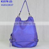 Angelkiss bag faction purple color backpack /2015 newes backpack /backpack with flap /plain color backpack