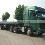 Container and Heavy Equipment Transportation Tri-axle Flatbed Semi-trailer for Sale 42 Ton thumbnail-1