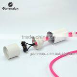 Spray Painting White Ceiling Rose / Braided Iron Lamp Holder Pendant Light Fitting Kit thumbnail-6