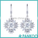 925sterling silver inlaid geometric modeling Hearts and Arrows zircon jewelry earrings