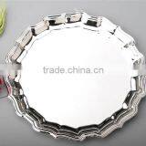 Round Plate Modern Design Silver Platter Metal Plate Serve up Entertaining Breakfast Collect Mails for Hotel Household thumbnail-4