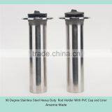 90 Degree Stainless Steel Heavy Duty Rod Holder With PVC Cap and Liner thumbnail-3
