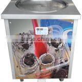 Factory Single Flat Round Pan Fried Ice Machine / Ice Cream Roll Maker/ Frozen Yogurt for Ice Cream Shops Made in China