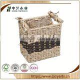 Handmade Wild Natural Unique Designed Stacking Wicker Basket no Handles thumbnail-2