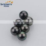10.5-11mm AA Natural Real Peacock Green Tahitian Loose Pearl thumbnail-2