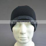 Plain Black Beanie Hat for Men thumbnail-2