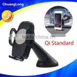 Universal One Hand Release 360 Degree Rotation Windshield Wireless qi Car Charger for 3.5-6inch Smartphone thumbnail-1