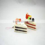 Victoria Sponge Cake Slice Keychain in Arts and Crafts/DIY Fitting