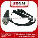 Micro USB 5 Pin to Dual USB Port Car Charger 5V 3.1A for Amazon Kindle Fire/Nook Color/ Nook Tablet/ HP Touchpad thumbnail-1