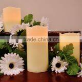 Flameless Wax Candles Yellow Flicking Paraffin Candles With Remote Control Set of 3 Led Real Wax Candles for Home Deocoration thumbnail-5