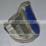 Lapis Lazuli Afghan Silver Bracelet thumbnail-1