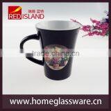 Glass Works Supply Wide Mouth Coffee Mug Ceramic Coffee Mug Porcelain Coffee Mugs thumbnail-2