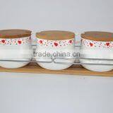 Hot Sale High Quality 2015 New Style Bone Porcelain Canisters/pepper Bottle Sets/3pcs Ceramic Canister Sets thumbnail-1